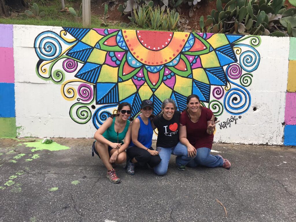 Listado y descripción de los murales realizados por Mandala Callejero y colaboradores en la urbanización Los Palos Grandes, Chacao, Caracas.